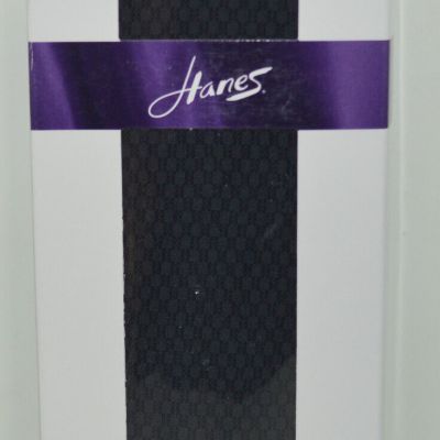 Hanes Nylon Square Texture Knee High Carbon Gray NEW